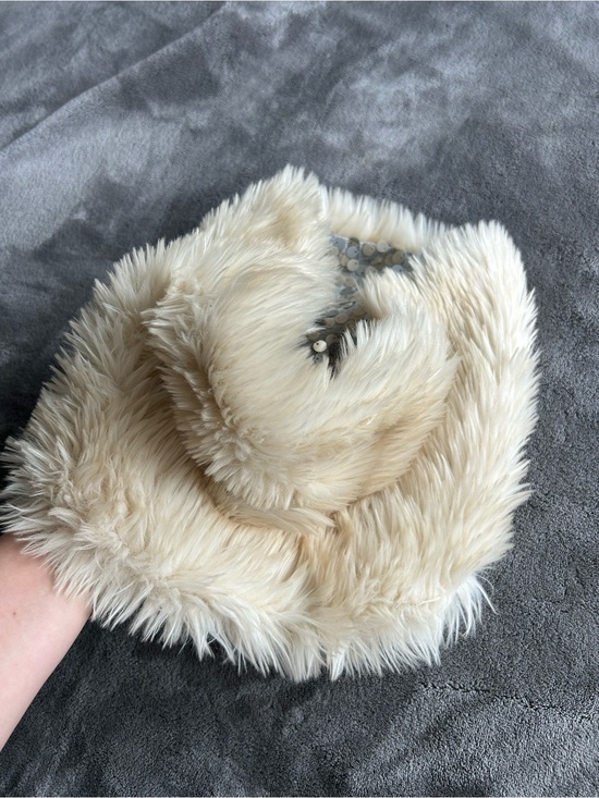Accessories - Luxury Cream Faux Fur Infinity Scarf